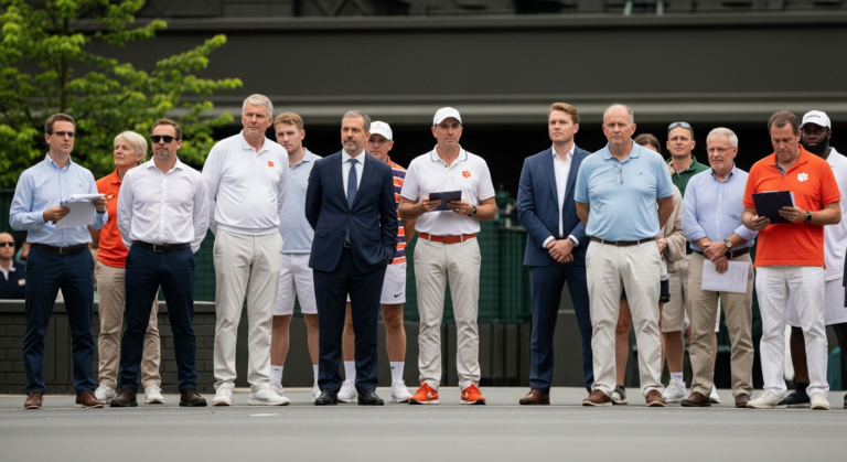 Clemson Tennis Enthusiasts Track Wimbledon Men's Singles Progress