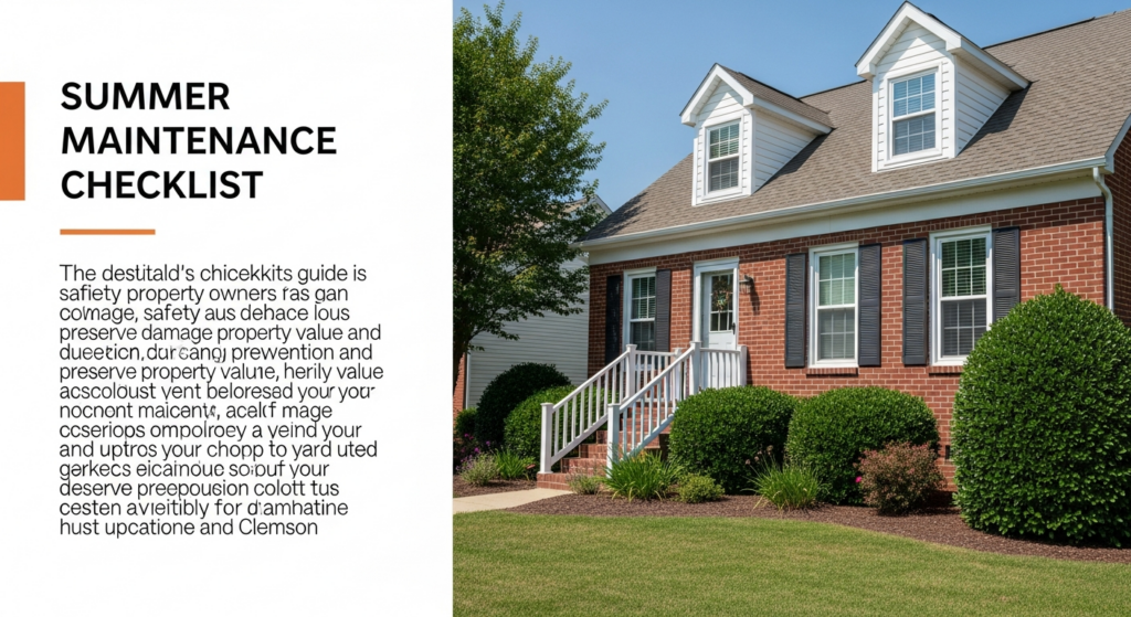 Clemson Residents Advised on Summer Home Maintenance Checklist