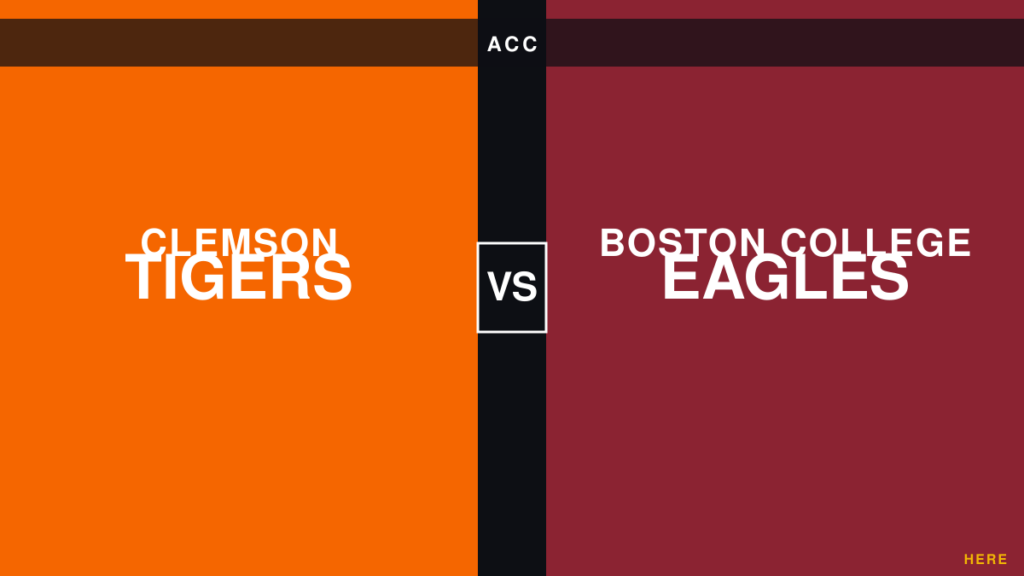 Clemson to vs Boston College matchup card