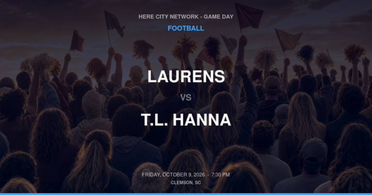 Laurens 26, T.L. Hanna 57