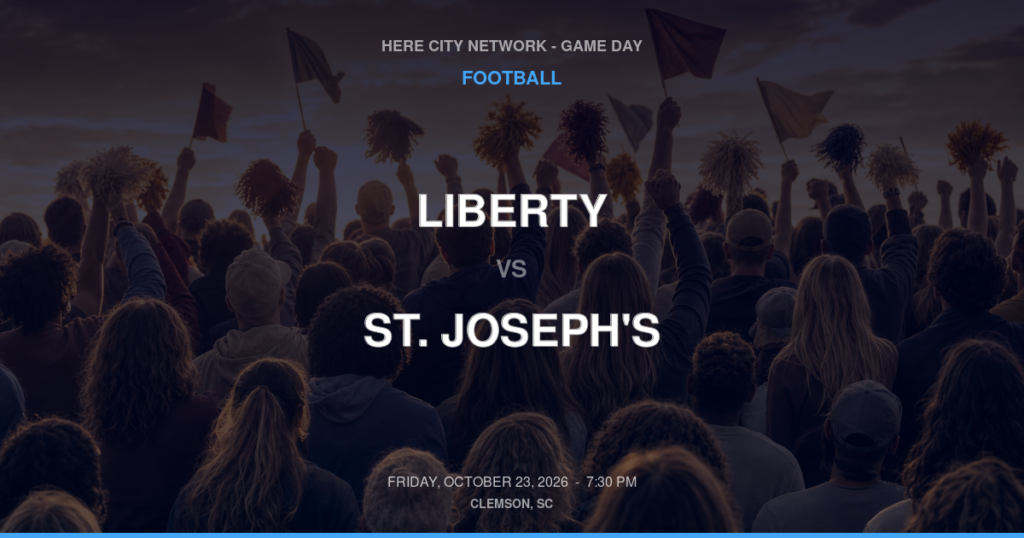Liberty vs. St. Joseph's — Football Game Day — Greenville, SC — Oct 23, 2026