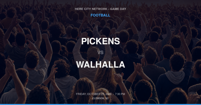 Pickens vs. Walhalla — Football Game Day — Walhalla, SC — Oct 23, 2026