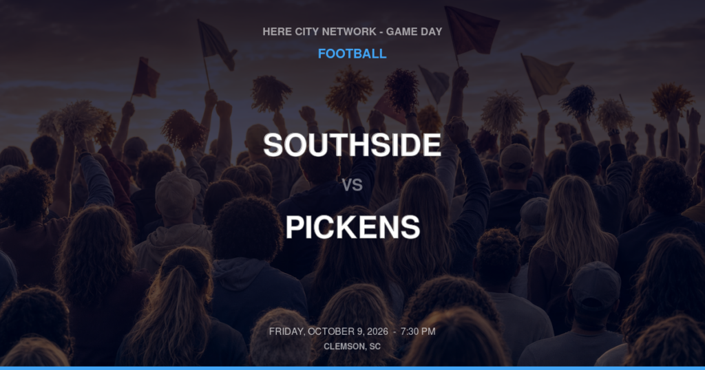 Southside vs. Pickens — Football Game Day — Pickens, SC — Oct 9, 2026