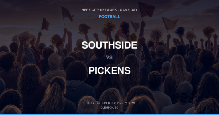Southside vs. Pickens — Football Game Day — Pickens, SC — Oct 9, 2026
